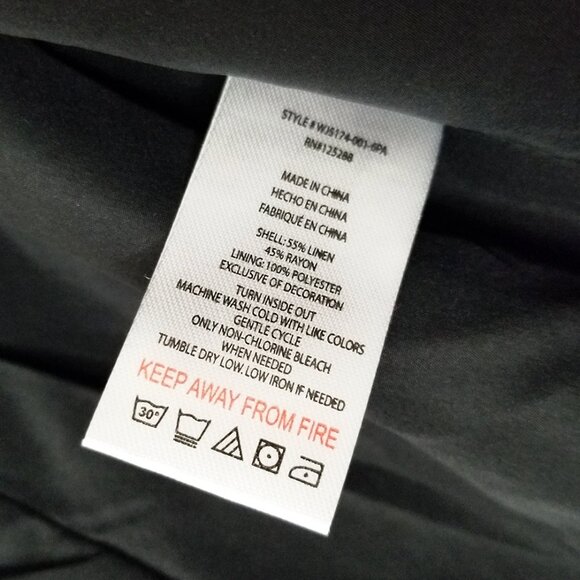 Jason Wu Double Breasted Linen Blend Cropped Blazer Jacket S Black $310 Designer - Picture 9 of 15